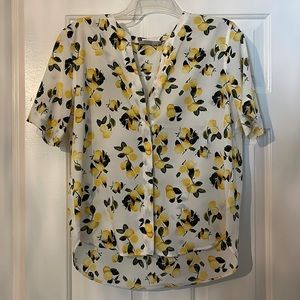 Button down short sleeve blouse